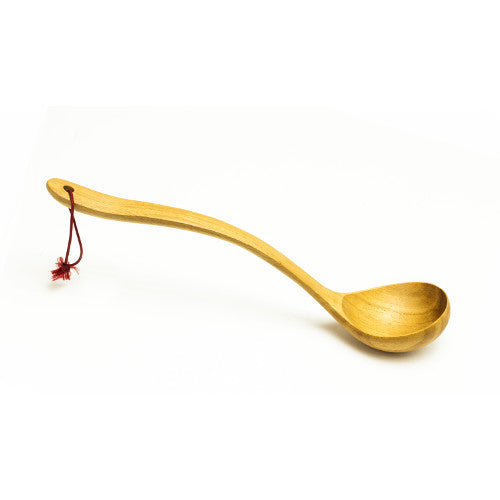 long handled wooden ladle