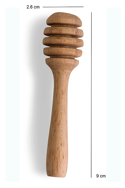 Wooden Honey Dipper with measurements
