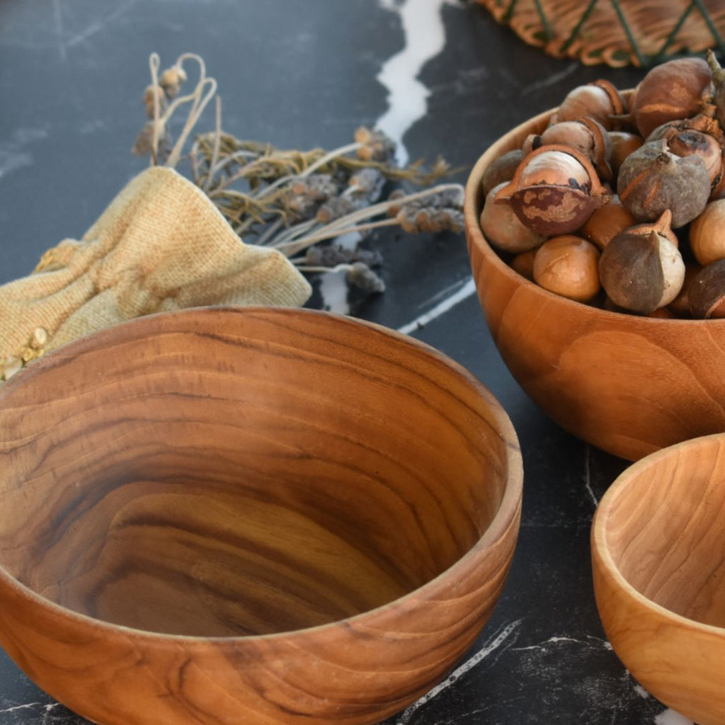 How do I care for my wooden bowls and spoons?