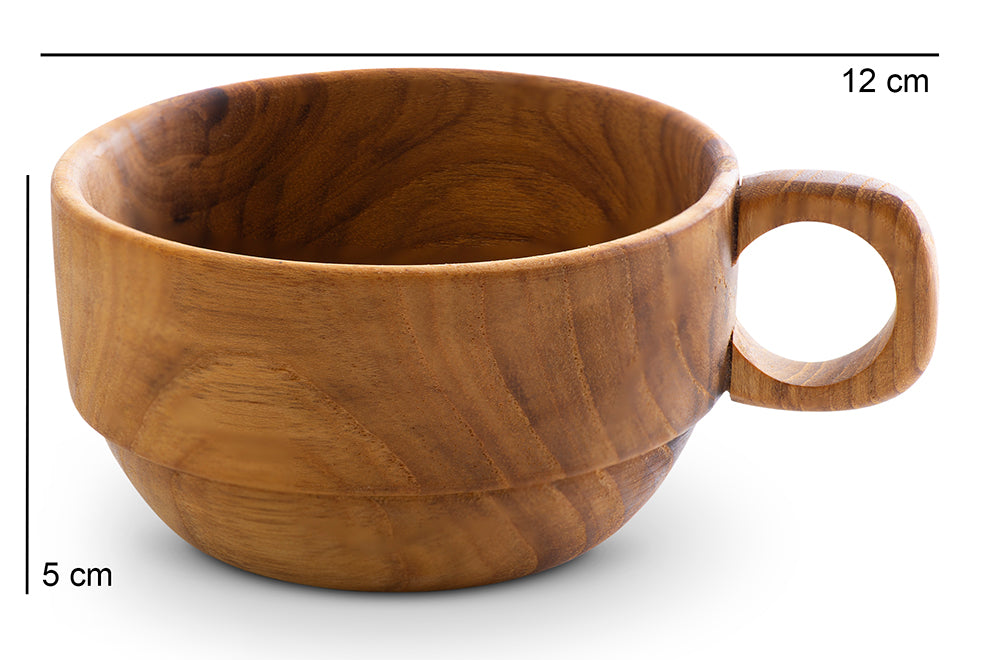 wooden cup with measurements