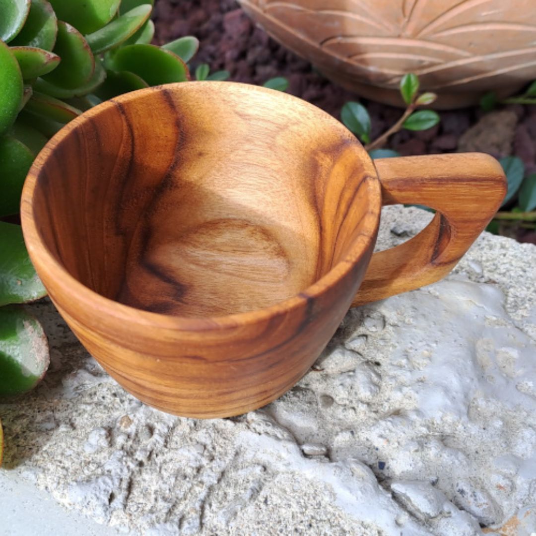 handmade wooden cup