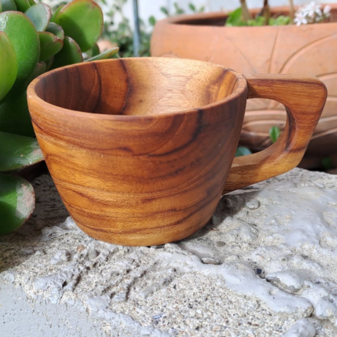 Handcrafted wooden cup