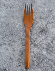 handcrafted wooden fork