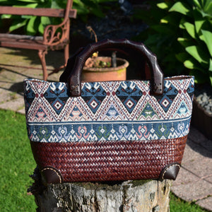 stunning vibrant design handwoven bag