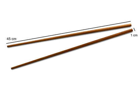 teak wood cooking chopsticks with measurements