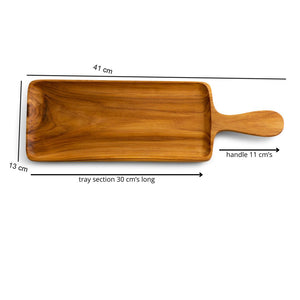 wooden tray with measurements