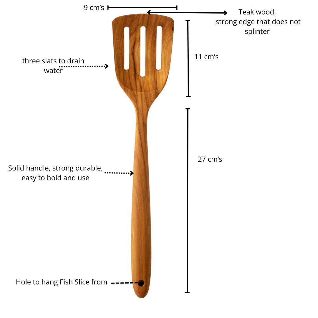 wooden fish slice with measurements