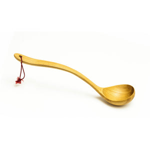 long handled wooden ladle, made of Teak Wood