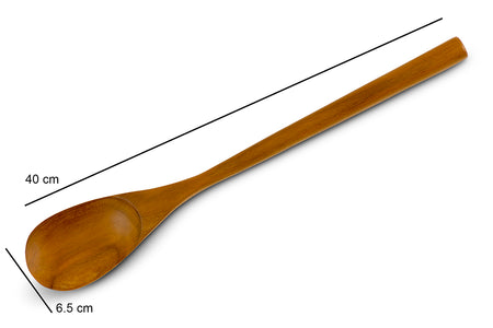 Handmade wooden spoon with measurements