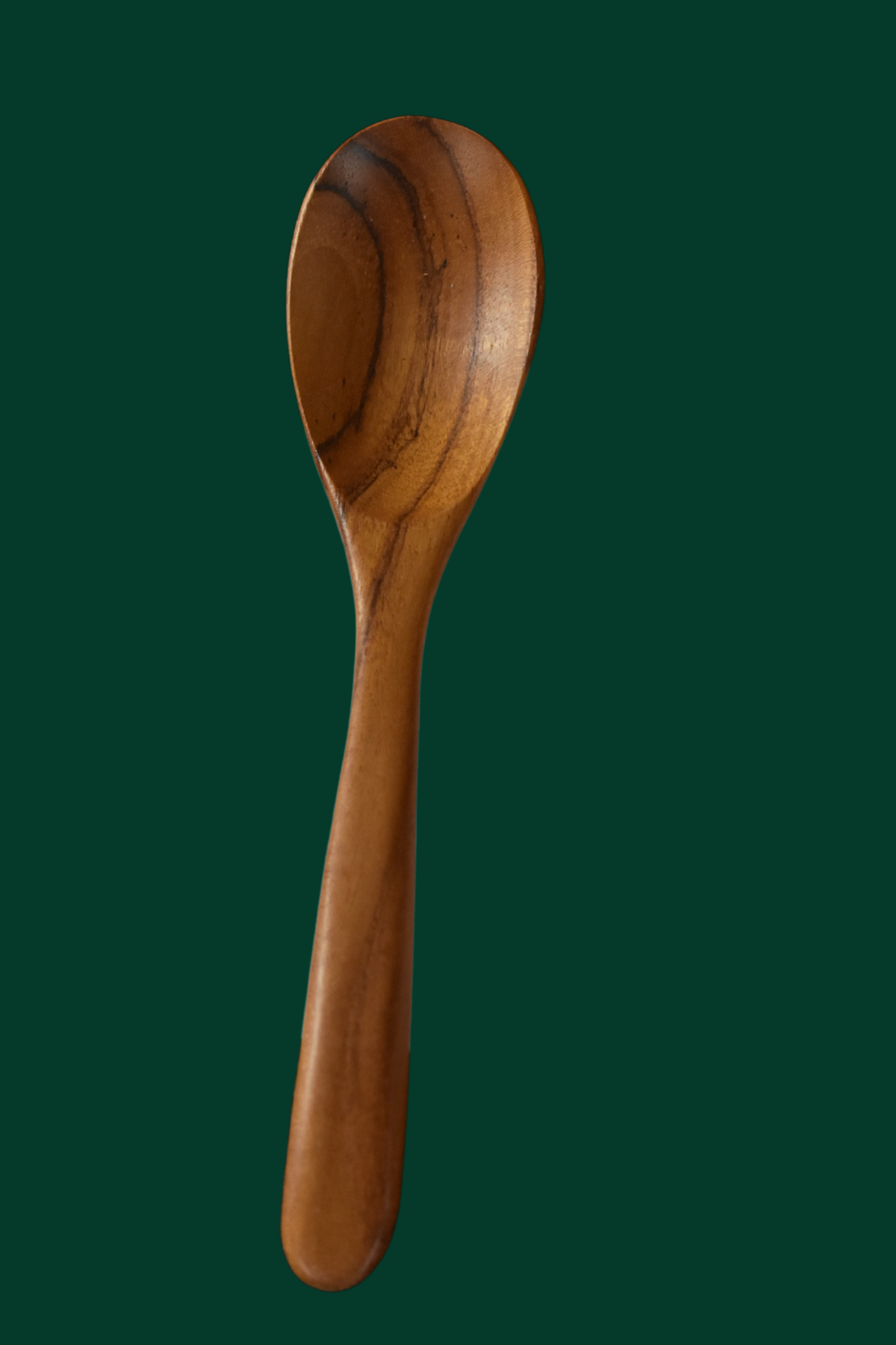 Handcrafted wooden teak soup spoon