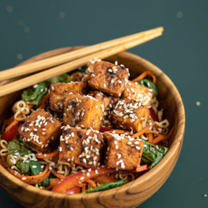 wooden bowl with meat dish