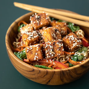 Wooden chopsticks and wooden bowl