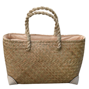 Handwoven bag with cotton lining
